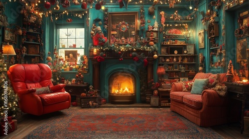 home interior with cozy kit...