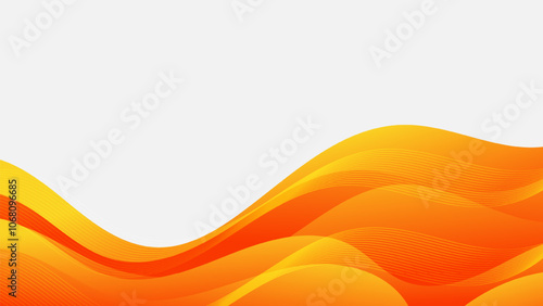 Abstract Orange and Yellow Wave Pattern Background