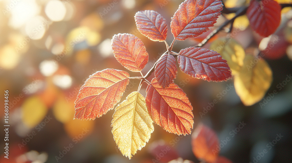 vibrant autumn leaves in shades of red, yellow, and green, symbolizing the beauty of seasonal change, renewal, and the transition from life to rest during fall vibrant autumn leaves in shades of red, yellow, and green, symbolizing the beauty of seasonal change, renewal, and the transition from life to rest during fall