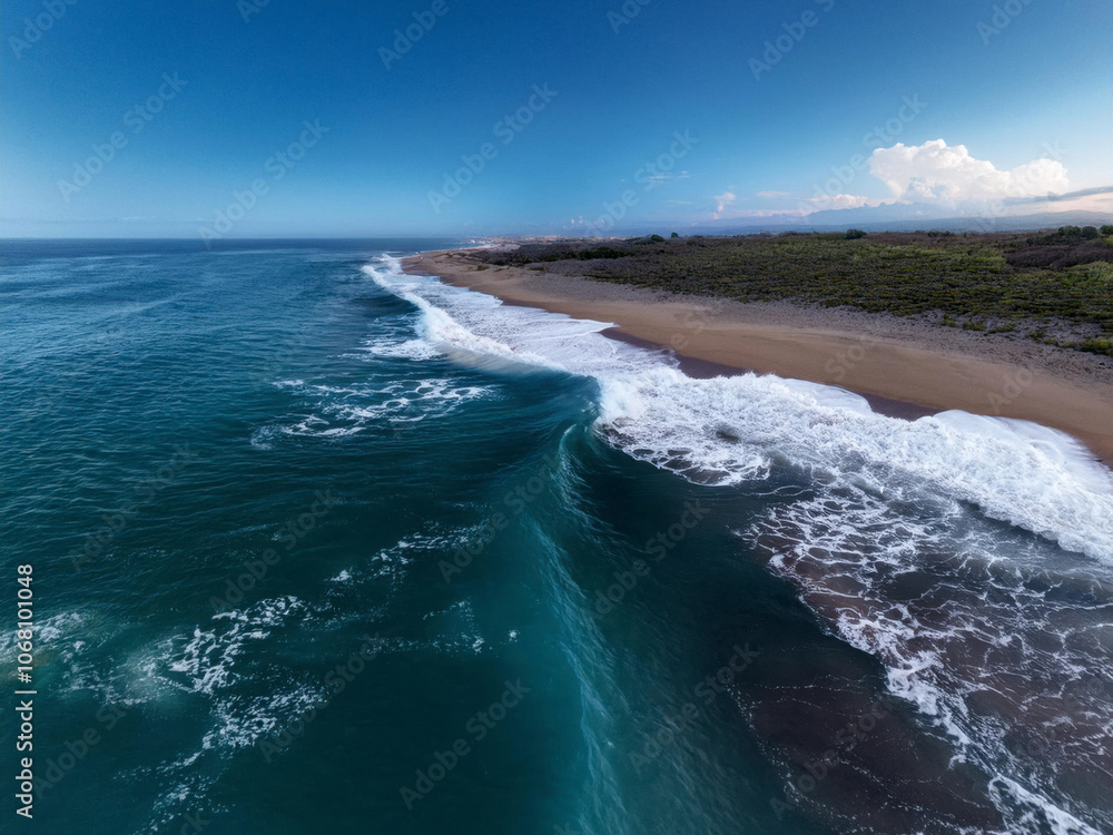 Fototapeta premium ocean waves on the beach