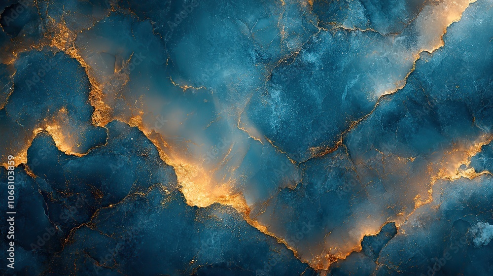 A luxurious teal blue and gold marble texture creates a stunning backdrop for premium product packaging and high-end design projects. A luxurious teal blue and gold marble texture creates a stunning backdrop for premium product packaging and high-end design projects.