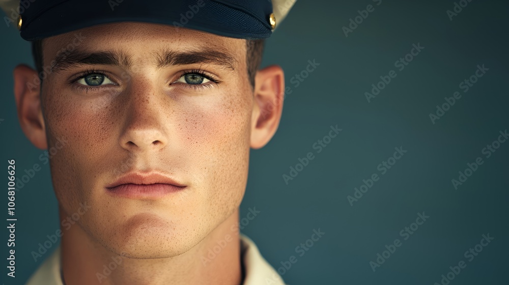 Young Male Portrait with Intense Gaze Young Male Portrait with Intense Gaze