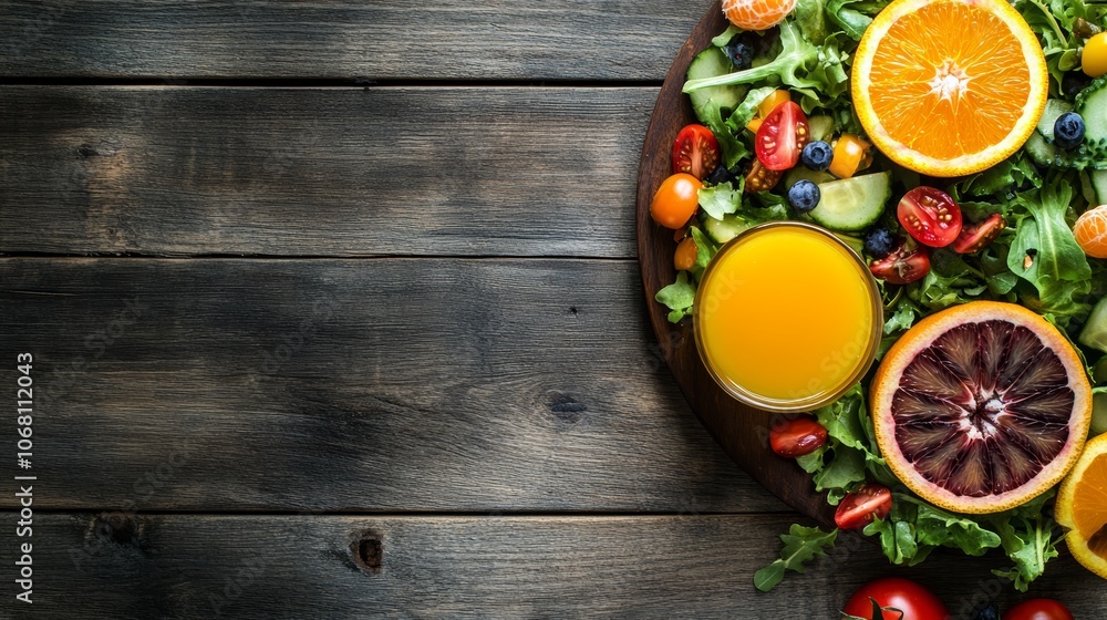 Healthy eating of ketogenic diet meal plan with Workout and fitness dieting fitness and weight loss concept fruit Vegetable and orange juicesaladtop view on wooden background Food and health Healthy eating of ketogenic diet meal plan with Workout and fitness dieting fitness and weight loss concept fruit Vegetable and orange juicesaladtop view on wooden background Food and health