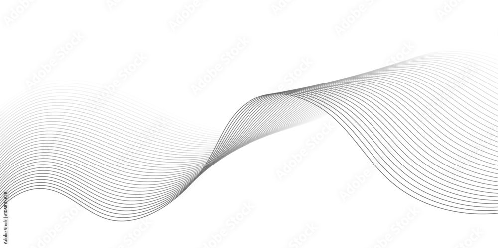Gray and white wave background with flowing particles. Digital future technology concept. Vector illustration Gray and white wave background with flowing particles. Digital future technology concept. Vector illustration