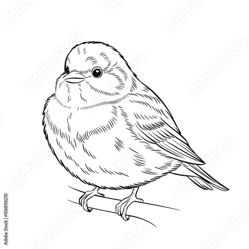 hand drawn sketch of a bird