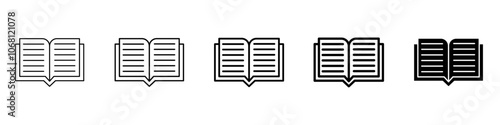 book icon Simple outline illustration