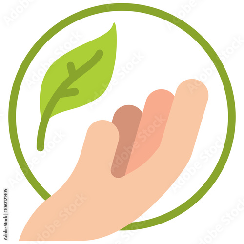 go green flat icon