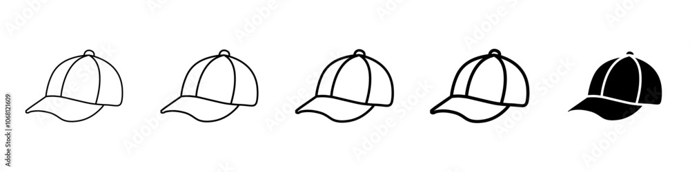 cap icon Simple outline illustration cap icon Simple outline illustration