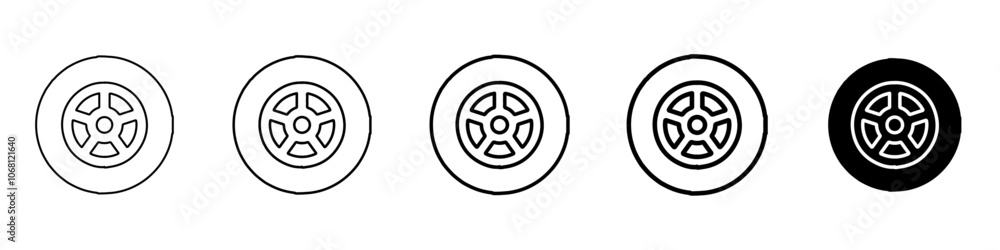 car tyre icon Simple outline illustration car tyre icon Simple outline illustration