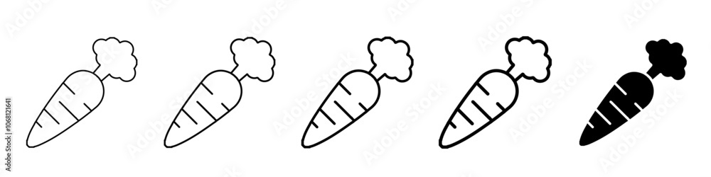 carrot icon Simple outline illustration carrot icon Simple outline illustration