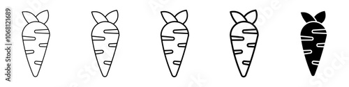 carrot icon Simple outline illustration