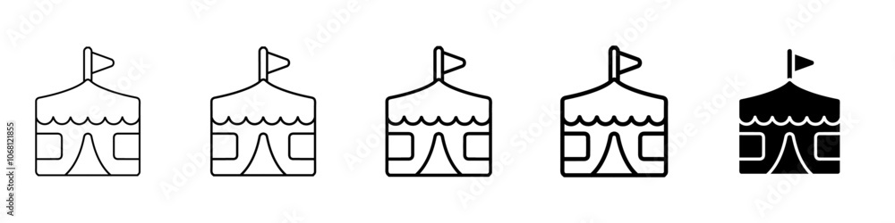 circus icon Simple outline illustration circus icon Simple outline illustration