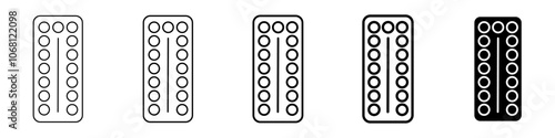 contraception pills icon Simple outline illustration