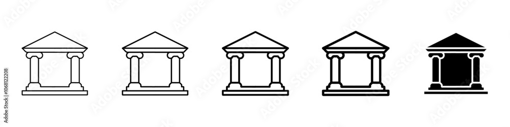 court house icon Simple outline illustration court house icon Simple outline illustration