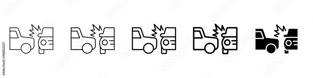 crash icon Simple outline illustration crash icon Simple outline illustration
