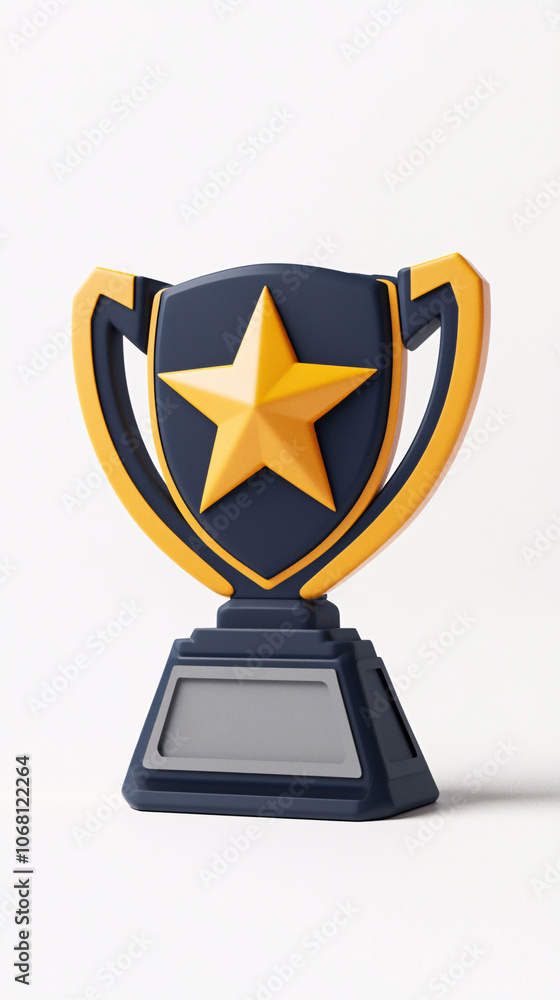 Front view of gold cup trophy isolated
Front view of gold cup trophy isolated