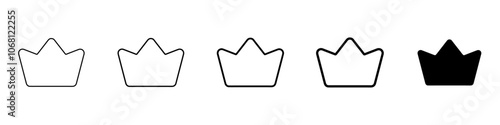 crown icon Simple outline illustration