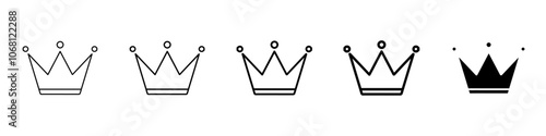 crown icon Simple outline illustration