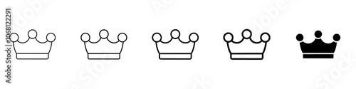 crown icon Simple outline illustration