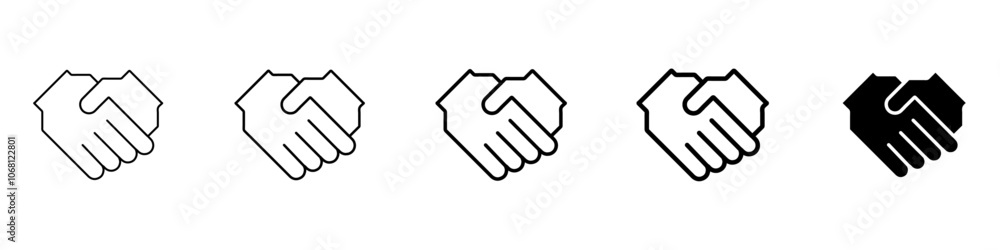 deal icon Simple outline illustration deal icon Simple outline illustration