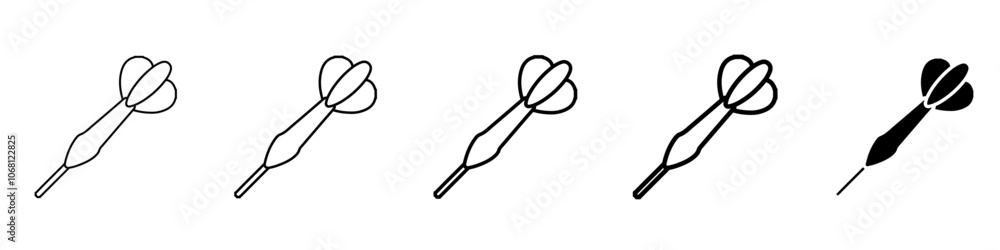 dart icon Simple outline illustration dart icon Simple outline illustration
