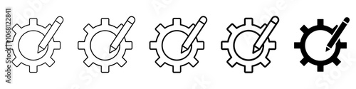 customize setting icon Simple outline illustration