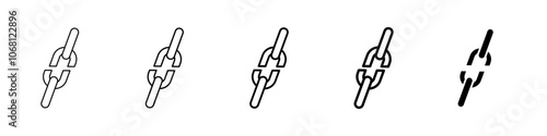 dislink icon Simple outline illustration
