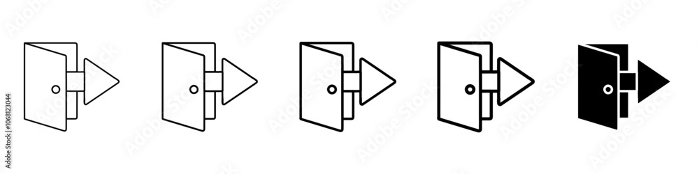 exit icon Simple outline illustration exit icon Simple outline illustration