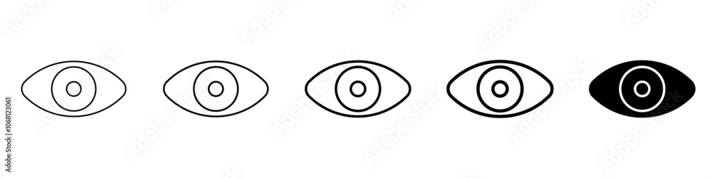 eye icon Simple outline illustration eye icon Simple outline illustration