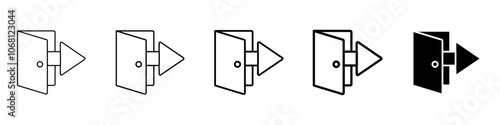 exit icon Simple outline illustration