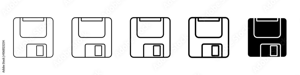 floppy disk icon Simple outline illustration floppy disk icon Simple outline illustration