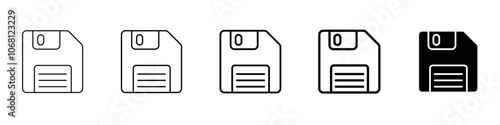 flopy disk Simple outline illustration