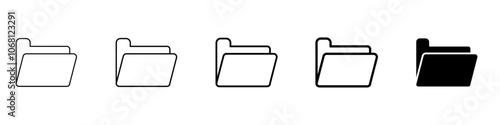 folder icon Simple outline illustration