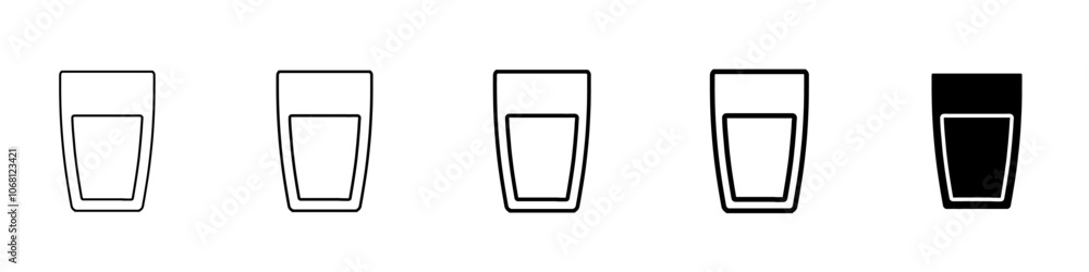 glass icon Simple outline illustration glass icon Simple outline illustration