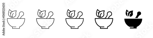herb icon Simple outline illustration