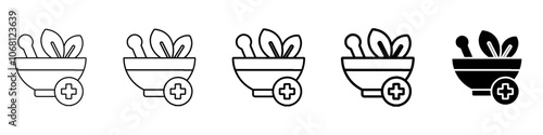 herb icon Simple outline illustration
