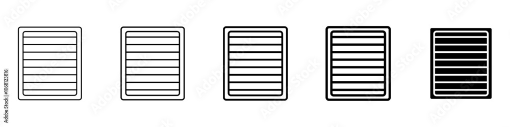 jalousie icon Simple outline illustration jalousie icon Simple outline illustration
