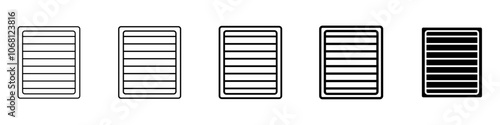 jalousie icon Simple outline illustration