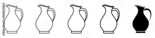 jug icon Simple outline illustration