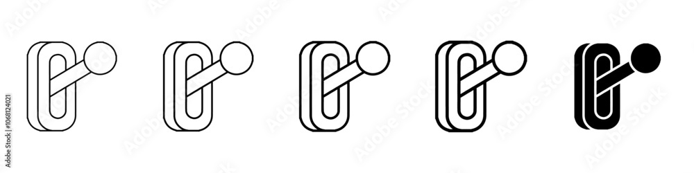lever icon Simple outline illustration lever icon Simple outline illustration