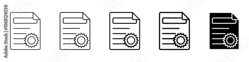 lisence icon Simple outline illustration
