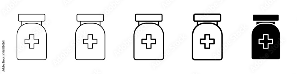 Fototapeta premium medicine icon Simple outline illustration