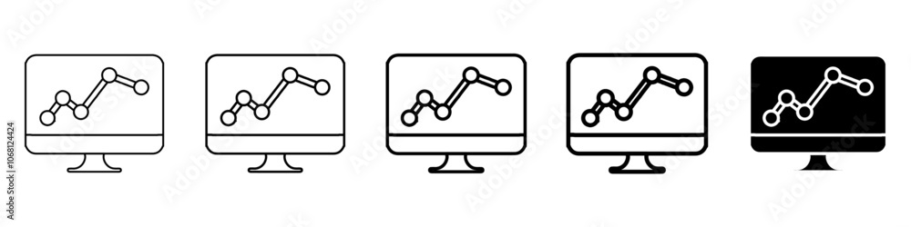 monitor icon Simple outline illustration monitor icon Simple outline illustration