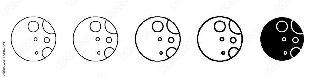 moon icon Simple outline illustration moon icon Simple outline illustration