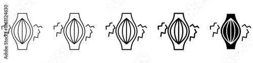 muscle sore icon Simple outline illustration