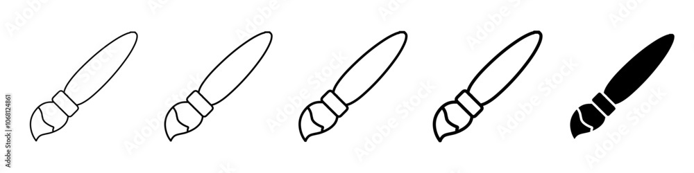 paint brush icon Simple outline illustration paint brush icon Simple outline illustration