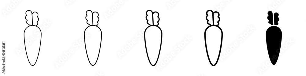 radish icon Simple outline illustration radish icon Simple outline illustration
