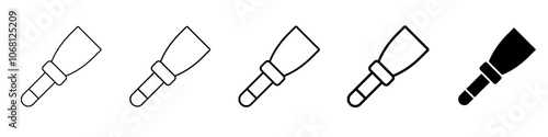 puttty knife icon Simple outline illustration
