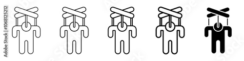 puppet icon Simple outline illustration