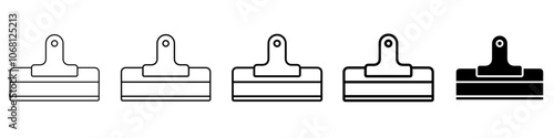 putty knife icon Simple outline illustration